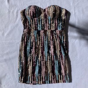 Fashion Nova Multi Sequin Mini Dress